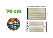 Żaluzje tarasowe ALUMINIOWE MALOWANE + uchwyty kolor do wyboru | długość desek 70 cm