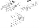 Double gray aluminum rail - set ZS2-100