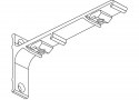 Wspornik ścienny podwójny aluminiowy biały L-15 cm ZS/ZD