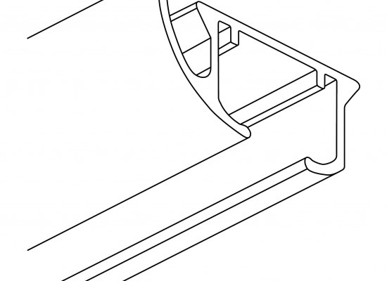 Aluminum double black rail - set ZS2-150 kopia