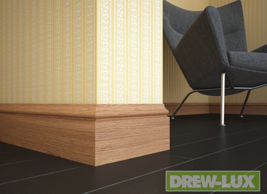 Oak skirting board 11.7 x 1.9 LITE - EASY INSTALLATION (1-1.7 m)