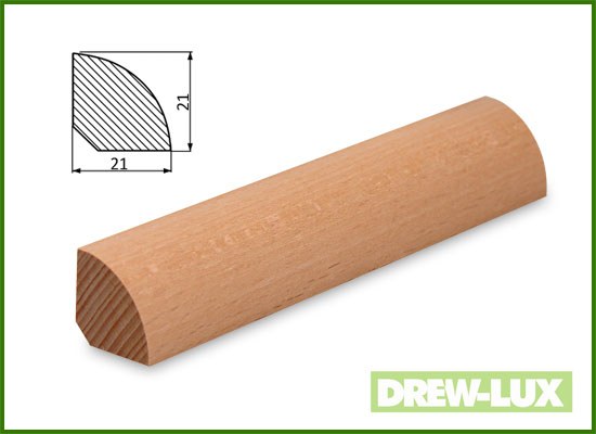 Listwa przypodłogowa buk 2,1 x 2,1/KRÓTKA (1-1,7 mb)