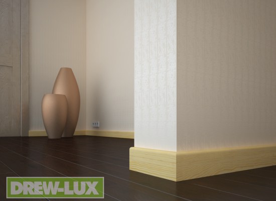 Listwa przypodłogowa sosnowa 8,0 x 1,9 - ŁATWY MONTAŻ