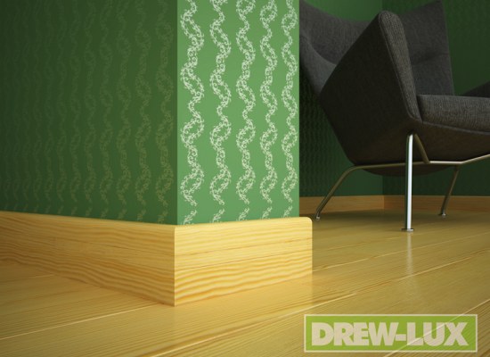 Listwa przypodłogowa sosnowa 8,0 x 1,9 - ŁATWY MONTAŻ