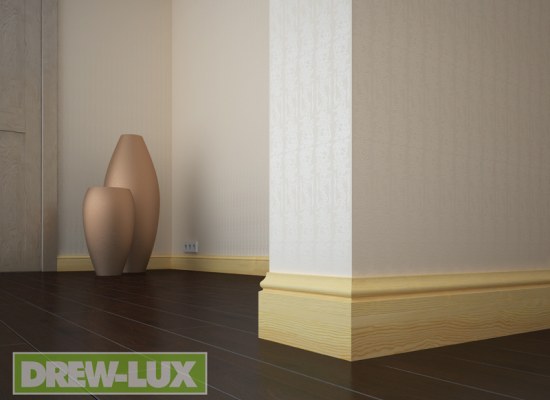 Pine skirting board 11.7 x 1.9 - EASY INSTALLATION