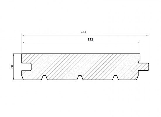 Deska podłogowa sosnowa klasa A 142x30/5,34 wilgotność około 10% (785)