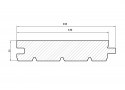Deska podłogowa sosnowa klasa A 142x30/4,44 wilgotność około 10% (590)