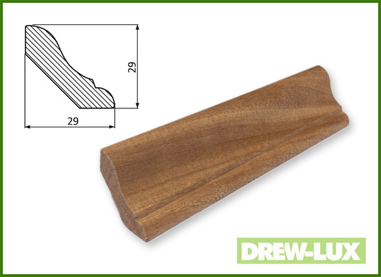 Listwa przypodłogowa Mahoń/Sapelli 2,9 x 2,9