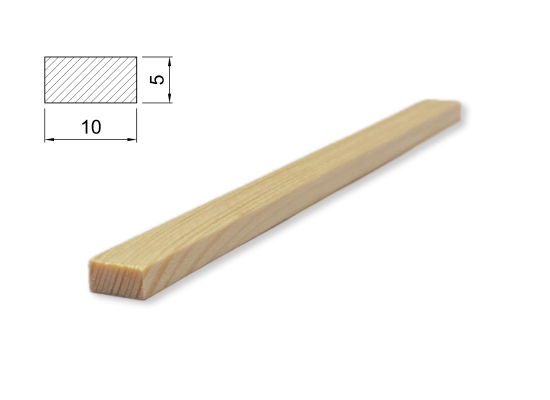 Listwa modelarska/ konstrukcyjna SOSNA 5x10mm