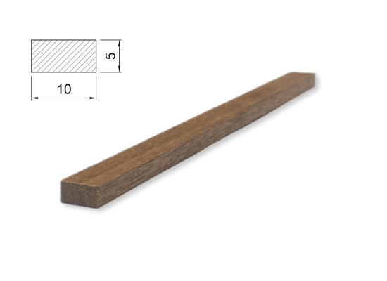 Listwa modelarska / konstrukcyjna MAHOŃ SAPELI 5x10mm