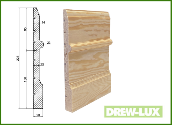 Skirting boards pine 11,7*1,9 kopia