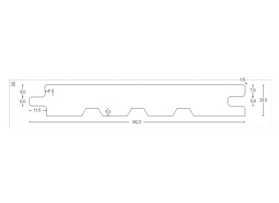 Boazeria, panel sosna do wnętrz klasa A/B 142x20,5/4,14 wilgotność około 10%