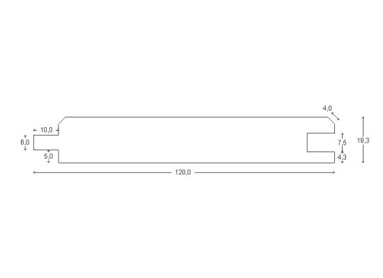 Boazeria, panel świerkowy 120x18,3/3,6 wilgotność około 10%