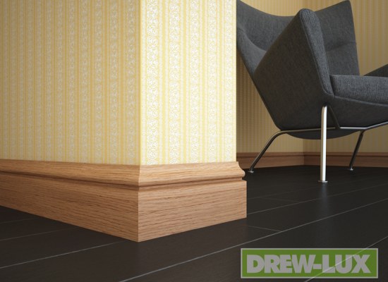 Skirting board plinth oak 9.7 * 1.9 LITHE - EASY INSTALLATION kopia
