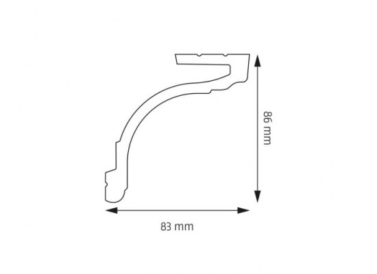 Curtain rod and cornice strip Creativa LK-05 LIGHTBLOCKER kopia