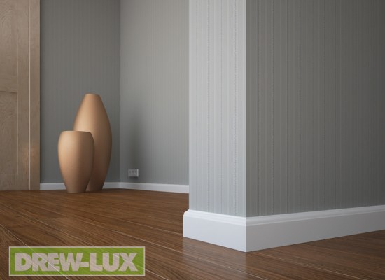 Listwa przypodłogowa drewniana sosnowa biała- lakierowana 68 x 16 RAL 9003 /KRÓTKA (1-1,7 mb)