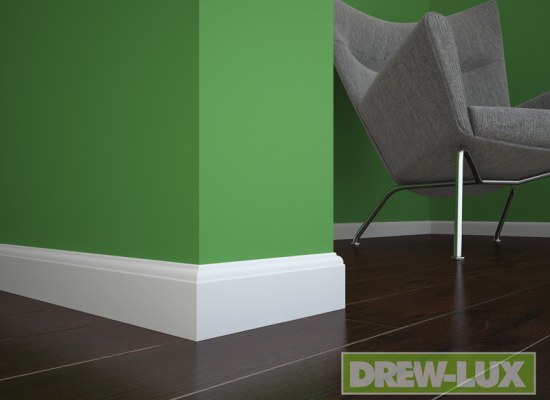 Listwa przypodłogowa drewniana sosnowa biała- lakierowana 68 x 16 RAL 9003 /KRÓTKA (1-1,7 mb)