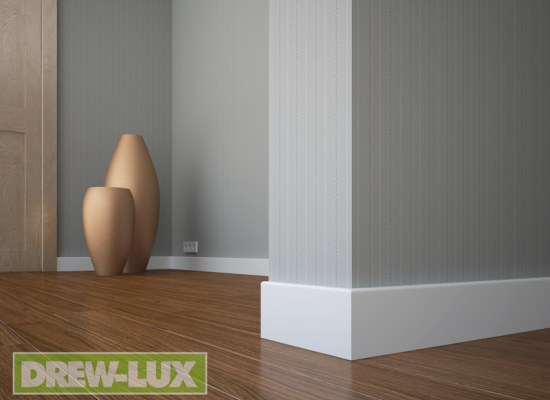 Listwa przypodłogowa drewniana sosnowa biała- lakierowana 93 x 16 RAL 9003 /KRÓTKA (1-1,7 mb)