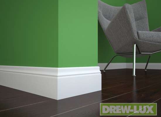 Listwa przypodłogowa drewniana sosnowa biała- lakierowana 119 x 16F RAL 9003 /KRÓTKA (1-1,7 mb)