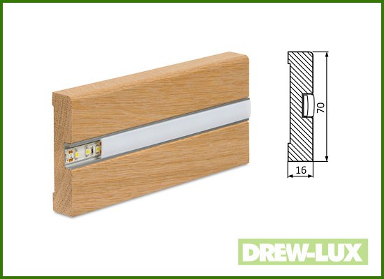Skirting boards oak 7,0*1,6 LED