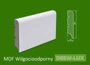 Listwa przypodłogowa MDF biała lakierowana - 80*16 R10 PLUS - wilgocioodporna