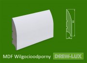 Listwa przypodłogowa MDF biała lakierowana - 80*16 PLUS – wilgocioodporna