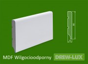 Listwa przypodłogowa MDF biała lakierowana - 80*12 R5 PLUS - wilgocioodporna