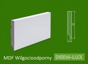 Listwa przypodłogowa MDF biała lakierowana - 80*12 R1 PLUS - wilgocioodporna
