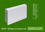 Listwa przypodłogowa MDF biała lakierowana - 80*19 R10 PLUS – wilgocioodporna