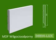 Listwa przypodłogowa MDF biała lakierowana - 100*12 R1 PLUS - wilgocioodporna