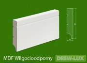 Listwa przypodłogowa MDF biała lakierowana - 80*16 PLUS – wilgocioodporna