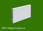 Listwa przypodłogowa MDF biała lakierowana - 80 x 12 R1 PLUS - wilgocioodporna