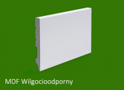 Listwa przypodłogowa MDF biała lakierowana - 100 x 12 R1 PLUS - wilgocioodporna