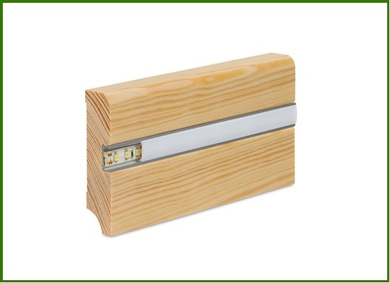 Skirting boards pine 8,0*1,9 LED