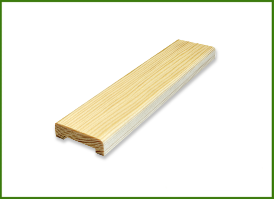 Opaska drzwiowa sosnowa 4,0 x 1,2 - z podcięciem